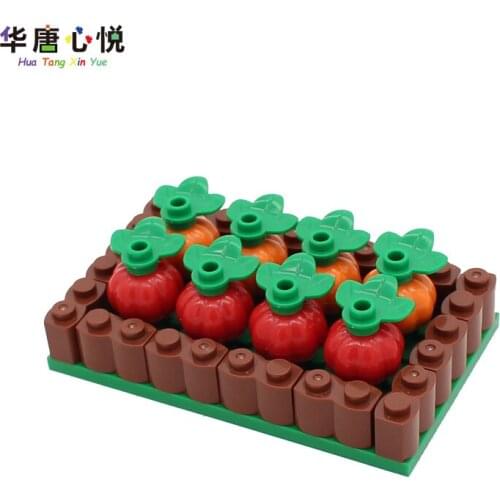 MOC City Plant Series Crop Farm Pumpkin Field Building Blocks Assembly Accessory Set Educational Toys Kids Gift Cities Model Kit