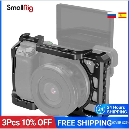 SmallRig a6400 Camera Cage for Sony A6300/ A6400 /A6500 Form-Fitted DSLR Cage With 1/4' And 3/8' Threading Holes - 2310