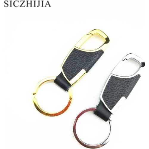 Leather and Metal Alloy Buckle Mens Black Car Keychain for SEAT Ibiza Leon Toledo Arosa Alhambra Exeo FR Supercopa Mii Altea
