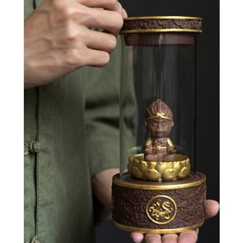 Backflow Incense Burner Glass Creative Home Decoration Wukong Watching the Return of the Great Sage Ceramic Fragrance Diffuser