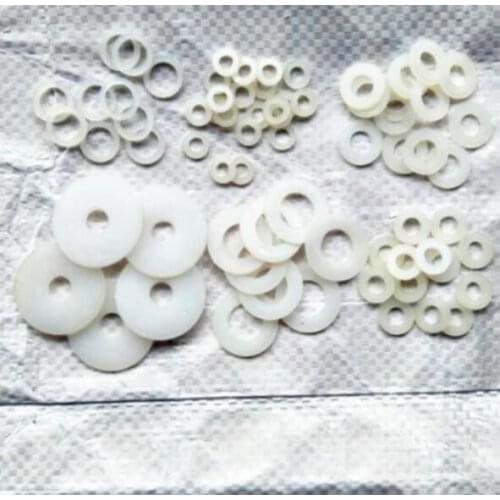 30pcs 5mm-20mm ID nylon gasket sheet insulated flat pad plastic washer round flat polyamide thickened size
