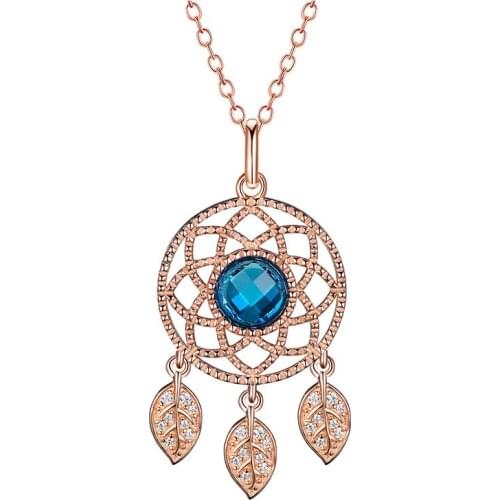LOVANS 925 Silver Necklace Women Jewelry Dreamcatcher Pendant Necklace Female Accessories Rose Gold Mujer Lady Engagement