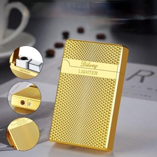 Refillable Inflatable Personality Carved Good Voice In Open Metal Straight Lighter Smoking Accessories for Weed Gadgets for Men