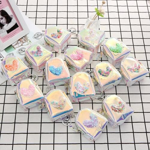 Cartoon Keychain Coin Purse Women Wallet Small Cute Key Money Coin Mini Bag Kids Girl Ladies Purse Fashion Key Ring Change Pouch