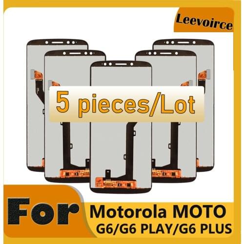 Wholesale 5Pcs/Lot For Motorola Moto G6 Play XT1922 G6 Plus XT1926 Touch Screen LCD Display Digitizer Assembly For Moto G6
