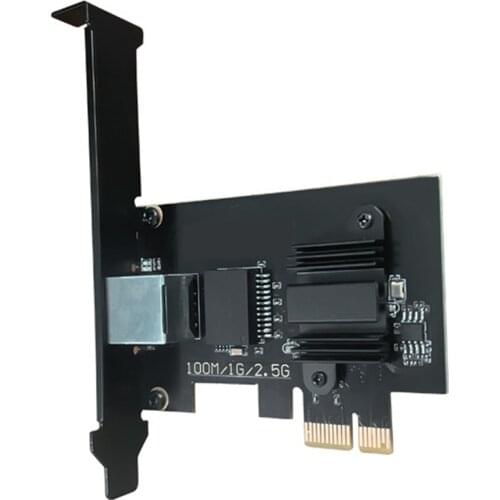 PCIE Network Card 2.5Gbps Gigabit Network Card 1225 Chip PCIE-1X 4X 8X 16X Network Adapter for Win10 32-Bit/64-Bit Linux
