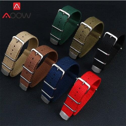 20mm 22mm NATO Nylon Strap Stainless Steel Buckle Quality Canvas Zulu Band Men Sport Replacement Bracelet Watchband Army green