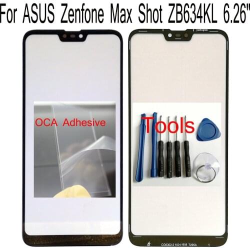 Shyueda + OCA For ASUS Zenfone Max Shot ZB634KL 6.26" OEM Outer Front Screen Glass Replacement