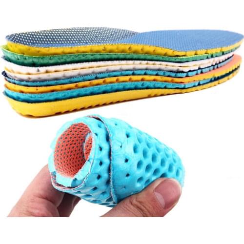 1 pair Unisex Stretch Breathable Deodorant Shoe Soft Relief Pain Running Cushion Insoles Pad Insert 35-40