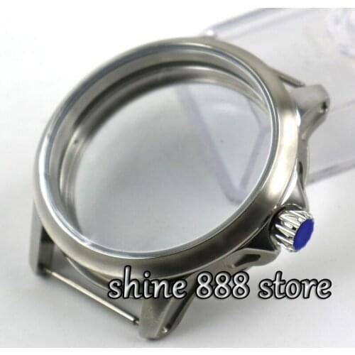 45mm brushed 316L stainless steel corgeut Watch CASE fit 6498 6497 movement C10