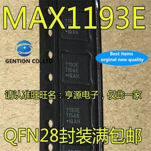 5Pcs MAX1193E MAX1193ETI+T Silkscreen 1193E QFN28 in stock 100% new and original