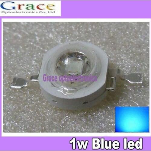 50PCS 1W Blue High Power LED Emitter DC3.5-3.8V 700mA 40LM 460-470NM