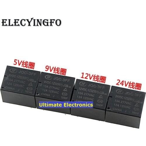 5pin JQC-3FF-5VDC-1ZS JQC-3FF-9VDC-1ZS JQC-3FF-12VDC-1ZS JQC-3FF-24VDC-1ZS JQC-3FF- 5 005 9 009 12 012 24 024 VDC -1ZS Relays