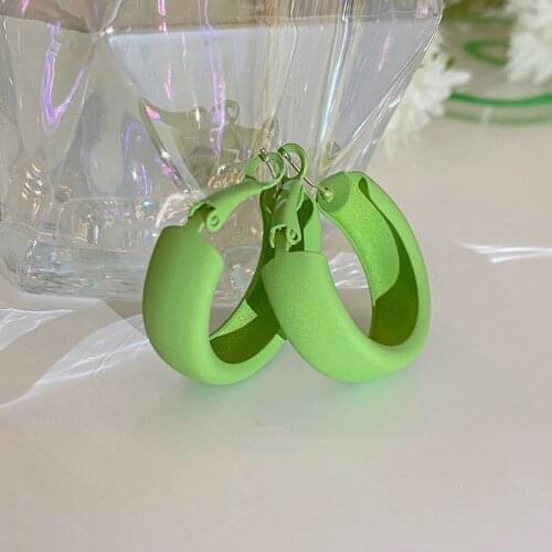 Candy Earring Rings 2021 New Fashion Painting Exaggeration Candy Color Jewelry Wholesale Accessory