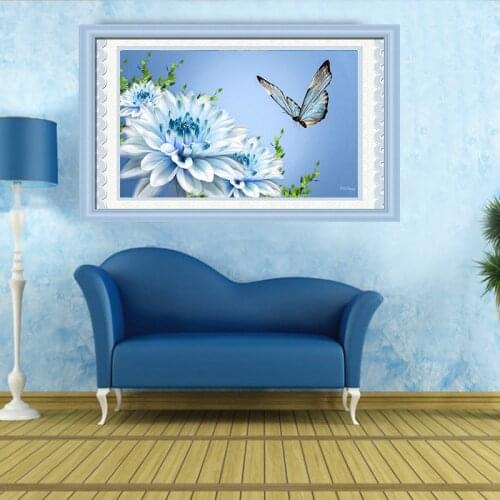 Diamond Embroidery Diy Diamond Painting Cross Stitch Kits Diamond Mosaic Flowers and butterflies Full Square Diamond Embroidery