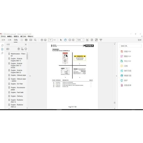 AUSA Spare Parts and Workshop Manuals 2018