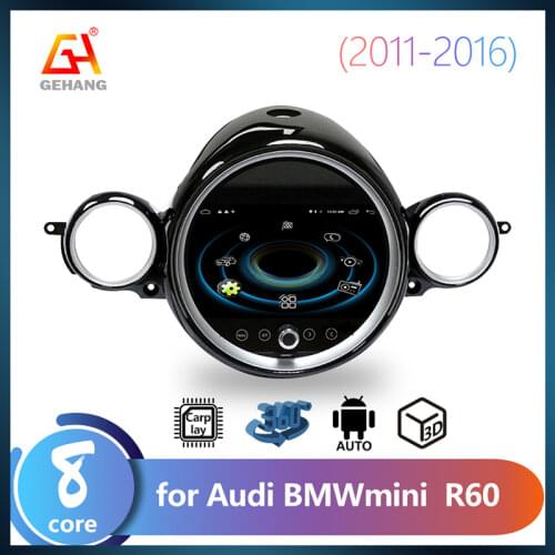 GEHANG 9"Car bluetooth 2din network stereo receiver android auto wireless carplay for mini R60 2011-2016one clubman cauntryman