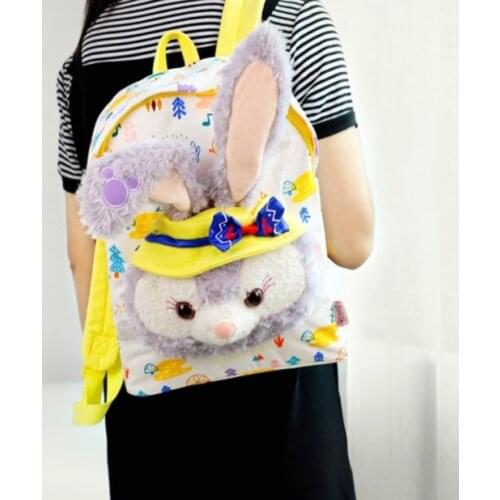 Disney StellaLou Rabbit Yellow Fashion Anime Plush Backpack Cartoon Casual Dolls Backpacks school Child