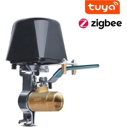Tuya APP Zigbee Remote Control Automatic Gas Water Valve Shut Off Timers Controller For Gas Leakage Alarm