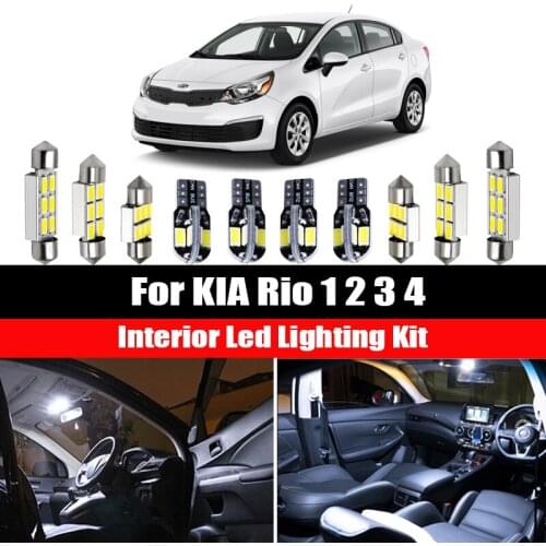 For KIA Rio 1 2 3 4 DC JB UB YB 2001-2020 Canbus LED Interior Map Dome Trunk License Plate Light Vehicle Car Lamp Accessories