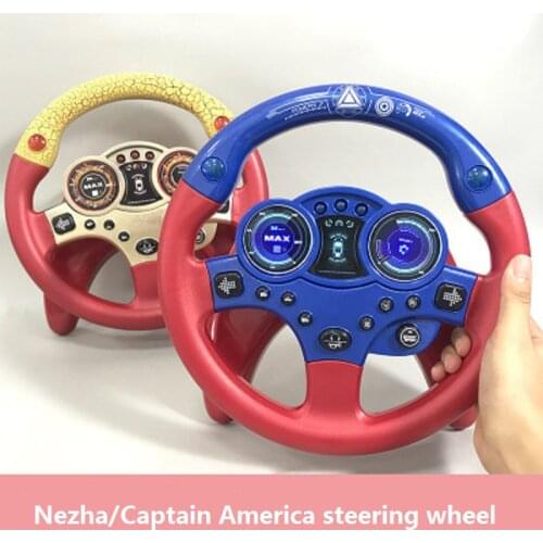 Eletric Simulation Steering Wheel Toy with Light Sound Baby Kids Musical Educational Copilot Stroller Steering Wheel Vocal Toys