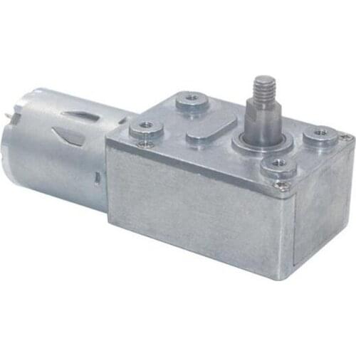 DC 6V 12V 24V Worm Gear Motor 2-160RPM High Torque Electric Motor Metal Gear Reducer Reduction Motor Micro Low Speed Worm Motor