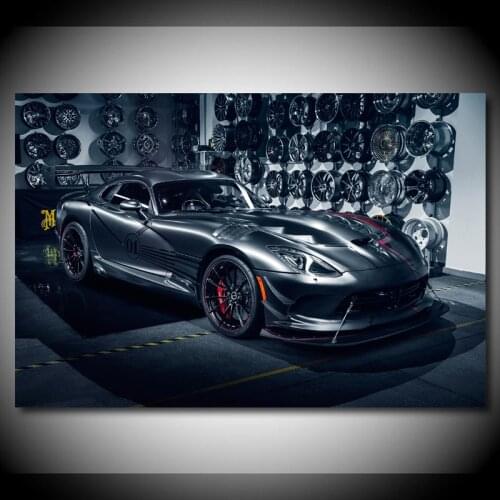 Canvas Paintings Supercar Dodge Viper Carbon fiber Tuning Vehicle Posters Modern Wall Art Picture Prints for Living Room Decor