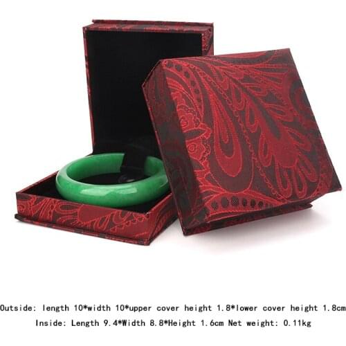 Retro Red Bracelet Jewelry Display Storage Box Women Earring Pendent Wedding Ring Showcase Jewellery Organizer For Lover Gift