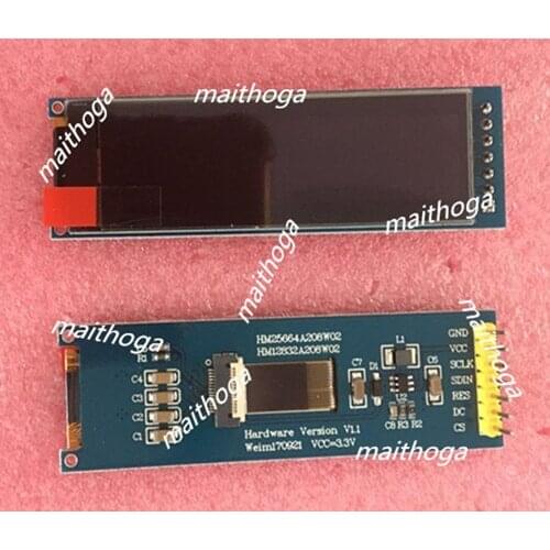 Maithoga 2.08 inch 7PIN SPI White OLED Screen Module SH1122 Drive IC 256*64