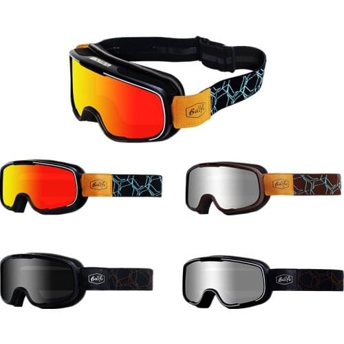 BOLLFO Motocross Goggles Racing Off-Road MX ATV Ski Dirt Bike UV400 Glasses for Fox Moto Helmet Goggles Motorcycle Glasses
