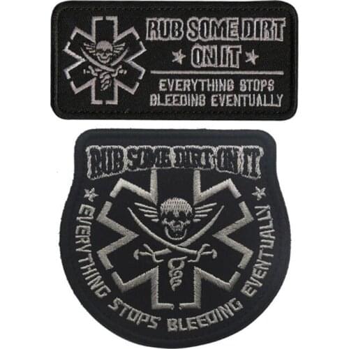 Embroidery Skull Paste Patch Outdoor Tactical Badge Embroidery Sticker Hat Backpack Decoration Army Tactical Icon Armband