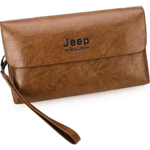 Weysfor New Mens Handbag Day Clutches Luxury Cell Phone Pocket Passcard Pocket High Quality Spilt Leather Wallets Hand bag Male