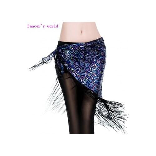 Wholesale belly dance clothes peacock sequins belly dance hip scarf for women belly dance chain girls belly dance belt
