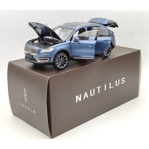 Original 1:18 For L~coln Nautilus 2018 Blue Luxury SUV Diecast Model Collection Toys Car Auto Gift