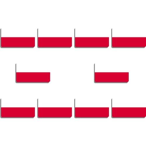 10Pcs/Set Polish Flag Brooch Poland Acrylic Lapel Pin For Women And Men Patriotic Backpacks Clothes Decor Meeting Party Badge