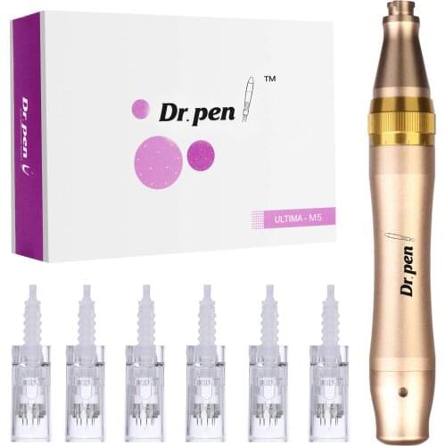 Dr Pen Ultima M5 Professional Microneedling Pen Wireless Electric Skin Repair Tools with 6 PCS 12-Pin Replacement Needles Cartri