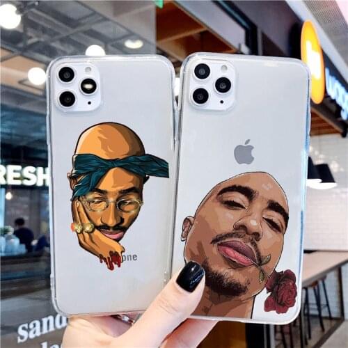 Rapper Tupac 2PAC Makaveli TPU Soft Phone Cases Capa para iPhone12pro 11pro max 6 6s 7 8 Plus X XR Xsmax 12mini SE Fundas Coque