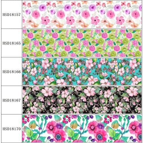 22MM 25MM 38MM 50MM 75mm Printed Pattern on Grosgrain Ribbon for diy ribbon