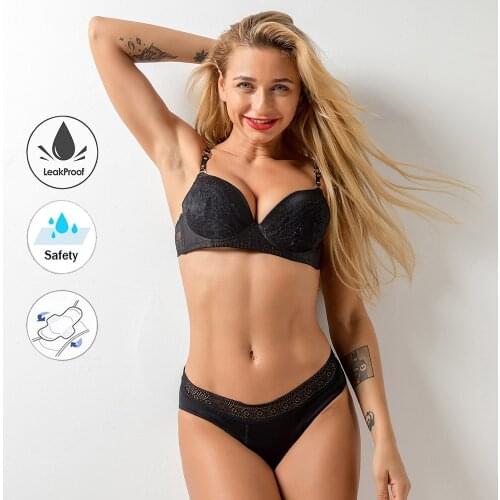 Sexy Lace Menstrual Panties Woman Underwear Thong Leakproof Underpants Incontinence Waterproof Period Dropshipping
