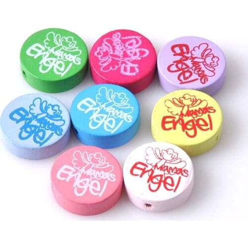 Mixed Round Wooden Spacer Beads For Jewelry making DIY 20mm 50pcs MT0505