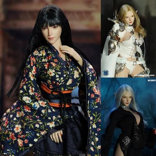 SUPER DUCK 1/6 SDH021 European beauty head carved pale skin model for 12 inch action figure body