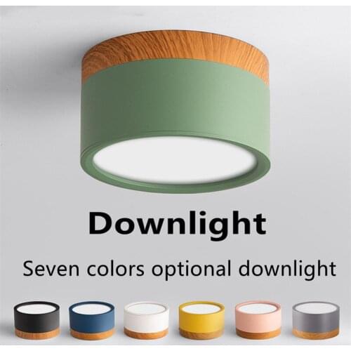 Nordic Three Colors 220V LED Ceiling Lamp Corridor Aisle Ceiling Free Hole Spotlight Embedded Ceiling Lamp Household Downlight