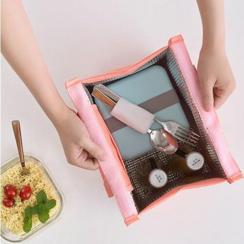Thermal Lunch Food Box Bag Fashion Insulated Organizer Tote Food Picnic Lunch Bags for Women kids Men Cooler Tote Bag Case