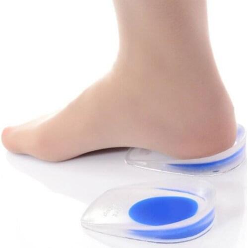 Comfort Heel Pain Insoles Relieve Foot Pain Silicon Gel Heels Cup Cushion Protectors Spur Support Shoe Pad Feet Care Inserts