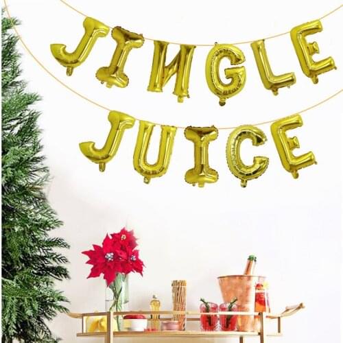 11pcs/set 16inch JINGLE JUICE foil balloons Merry Christmas balloon decoration inflatable air balls Birthday party supplies Xmas