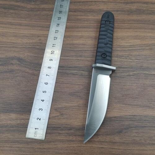 High Hardeness Tactical knife survival outdoor knives camping tool DC53 steel fixed blade Linen Handle Straight Knife