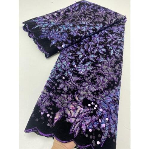 XIYA African Lace Fabric 2021 High Quality Sequins Lace Material Embroidery Nigerian Lace Fabrics For Wedding Sewing 4140B