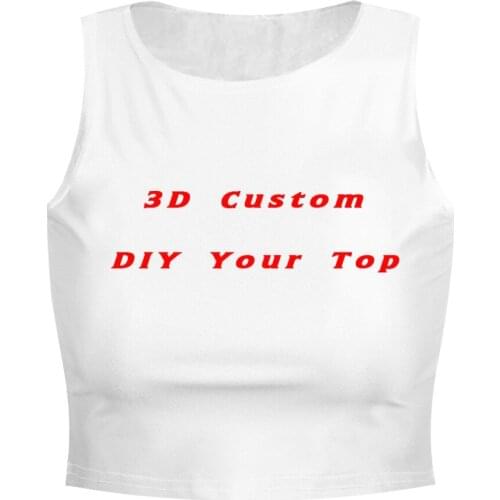 New women summer 3d print vests DIY Printed camisole Sexy fashion punk tank tops casual tank top Harajuku Women 3D Tops