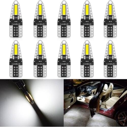 10pcs T10 W5W LED Canbus light Bulbs 194 168 No Error led Car Interior Lights For Opel Astra H G J Insignia Mokka Toyota Avensis