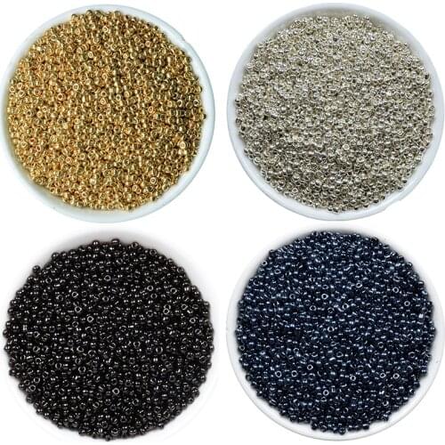 Gold and Silver Color 2mm 1000pcs Crystal Glass Spacer Beads Czech Seed Beads For Jewelry Handmade DIY